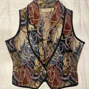 Southwest Canyon Apparel￼ Women’s/ Mens Sz Medium Western Tapestry Horse Vest